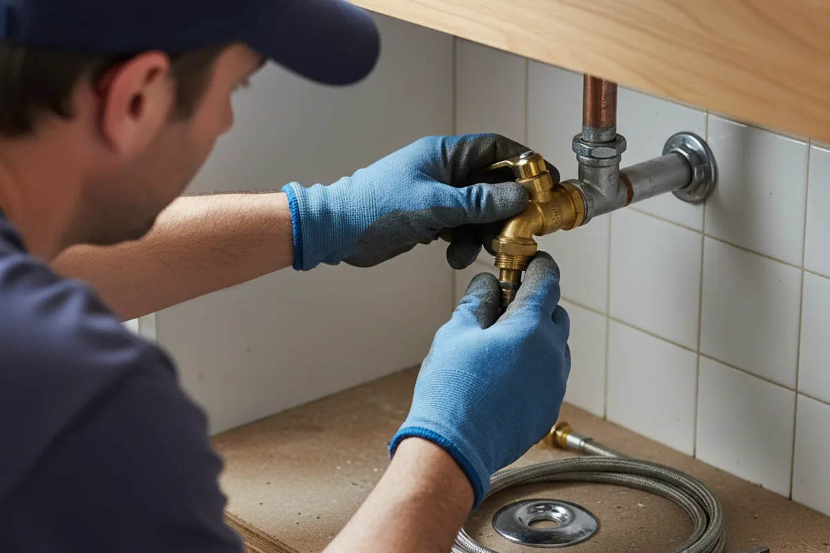 Shutoff valve and fitting work during Faucet and Fixture Repair in Marion